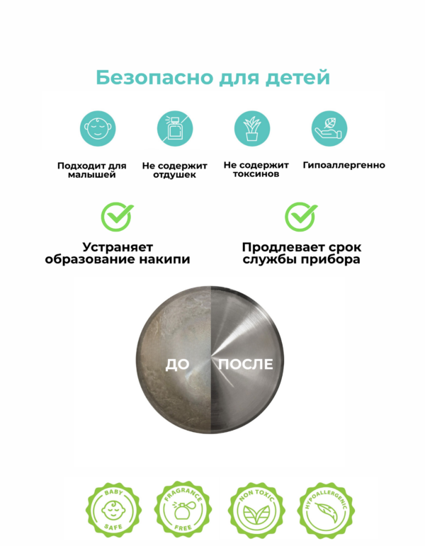 Универсальные таблетки для удаления накипи и ухода за стерилизаторами и мойками бутылочек baby brezza universal descaling tablets 24шт