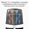 Стерилизатор и сушилка baby brezza superfast, паровой, 6 бутылочек, 6 минут, 99.9% стерилизация, сушка, хранение