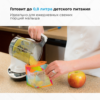 Пароварка блендер baby brezza one step food maker deluxe, детский кухонный комбайн, 0.8л, автоматическое приготовление и измельчение, bpa free