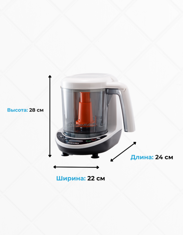 Пароварка блендер baby brezza one step food maker deluxe, детский кухонный комбайн, 0.8л, автоматическое приготовление и измельчение, bpa free