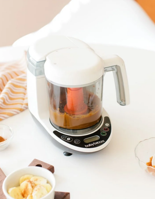 Пароварка блендер baby brezza one step food maker deluxe, детский кухонный комбайн, 0.8л, автоматическое приготовление и измельчение, bpa free