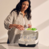 Стерилизатор и сушилка baby brezza superfast, паровой, 6 бутылочек, 6 минут, 99.9% стерилизация, сушка, хранение